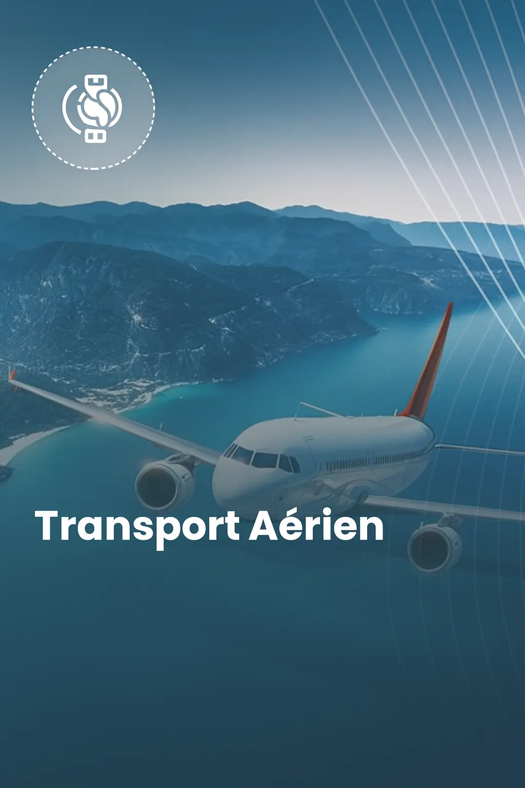 Avion de transport international survolant la mer Méditerranée